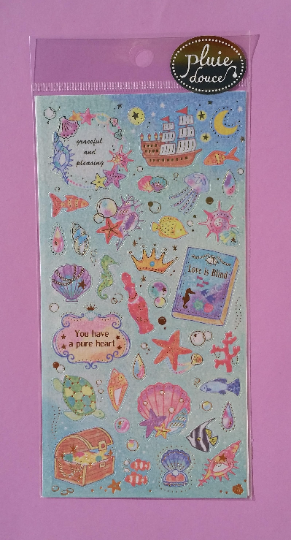 Mermaid Stickers - 1 Sheet