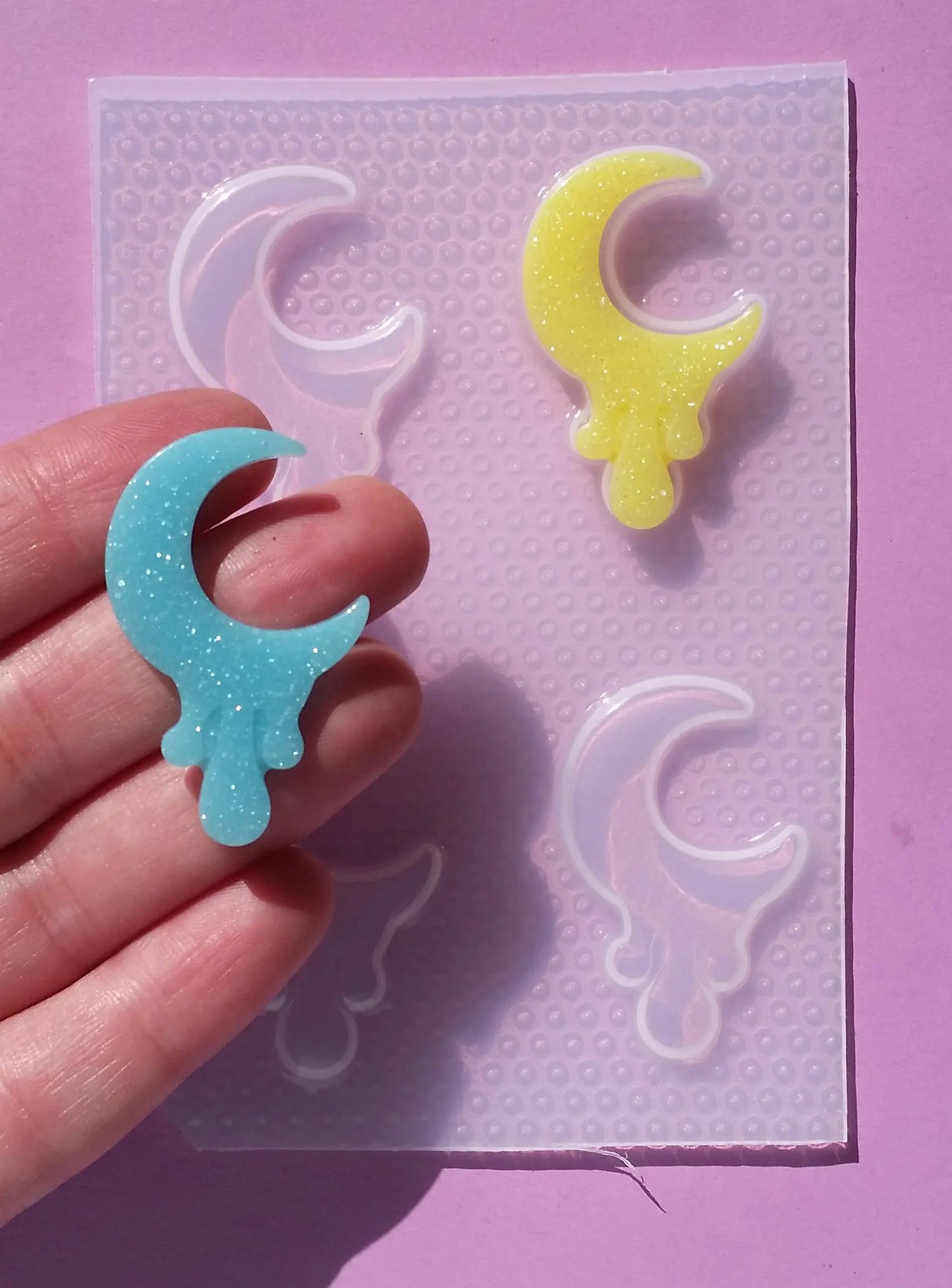 Flat Melting Moon Mold The Crafts and Glitter Shop