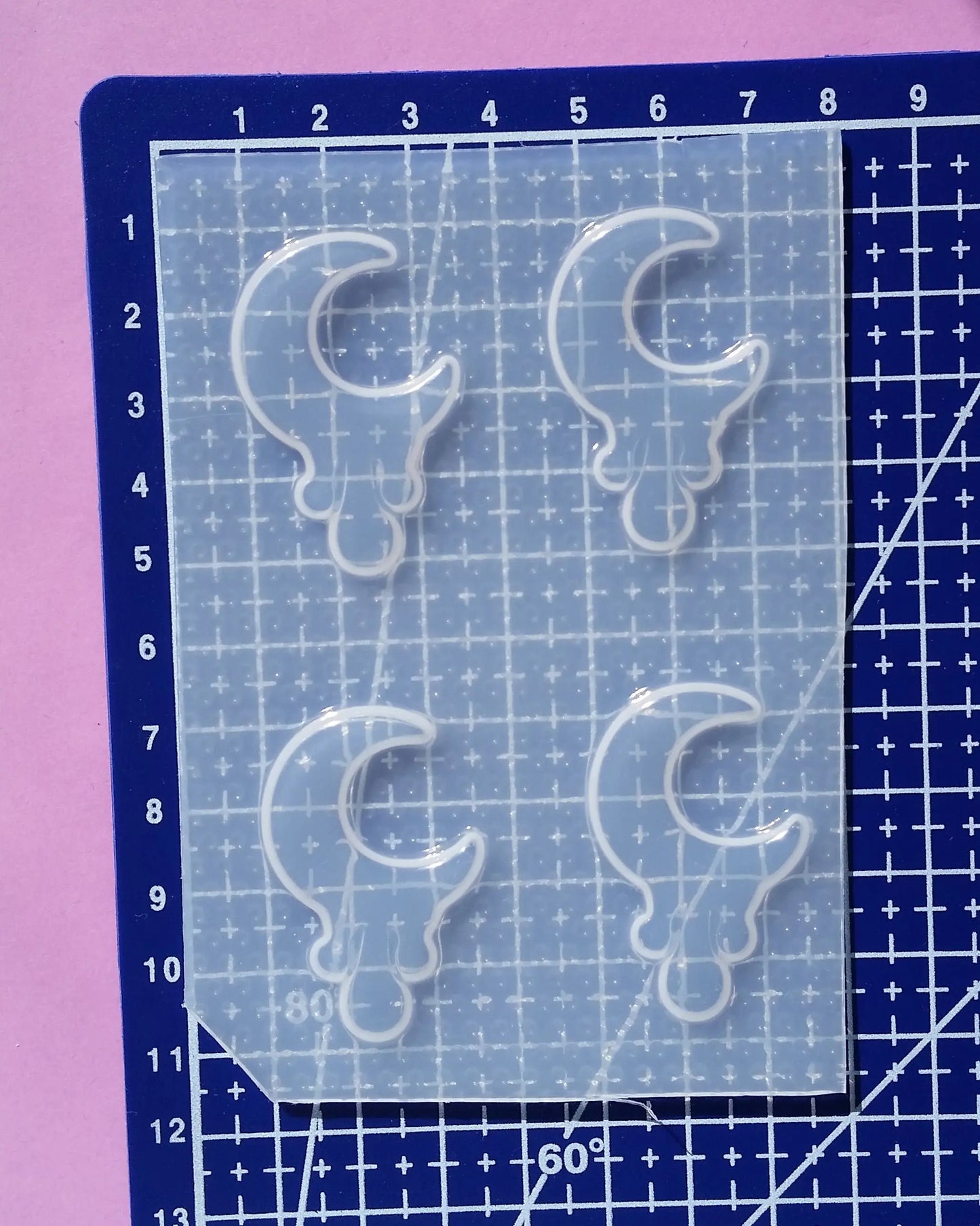 Flat Melting Moon Mold The Crafts and Glitter Shop