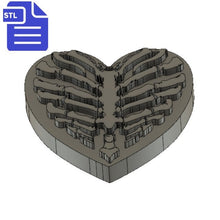 Load image into Gallery viewer, STL File Rib-cage Heart - for 3D printing - FILE ONLY