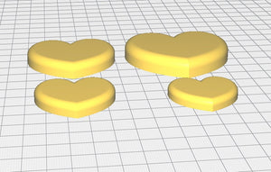 STL File Puffy Hearts - for 3D printing - FILE ONLY