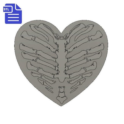STL File Rib-cage Heart - for 3D printing - FILE ONLY