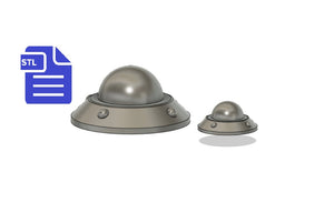 ufo ship STL File - for 3D printing - FILE ONLY - alien outer space spaceship space ship flying saucer