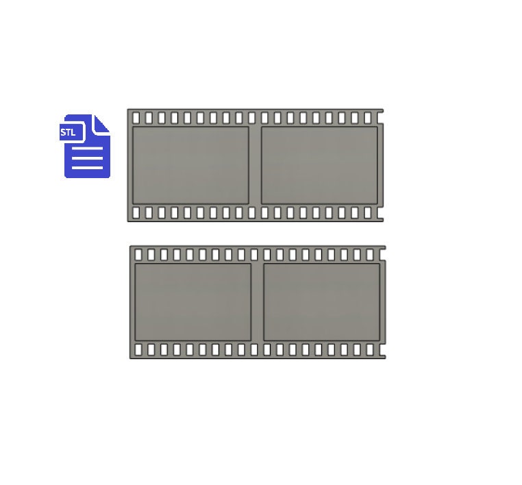 Vintage Film Strip STL File - for 3D printing - FILE ONLY