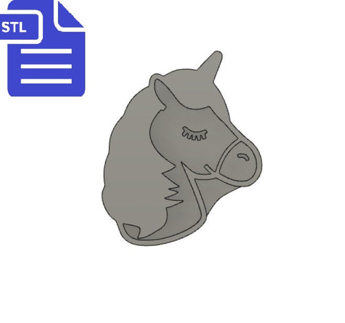 Unicorn STL File - for 3D printing - FILE ONLY - 2.1 oz Unicorn Head to make a mold for bath bombs or soap