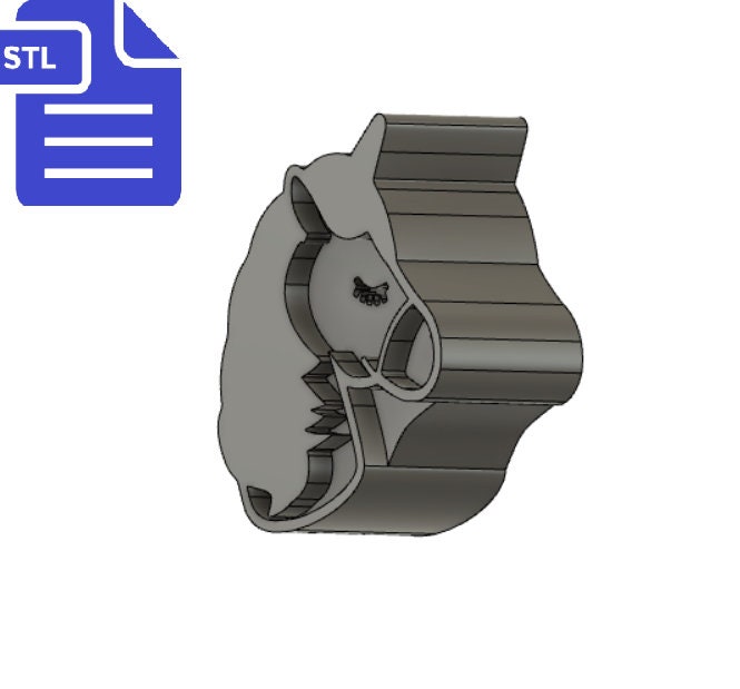 Unicorn STL File - for 3D printing - FILE ONLY - 2.1 oz Unicorn Head to make a mold for bath bombs or soap