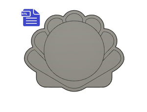 Sea Shell Coaster STL File - for 3D printing - FILE ONLY