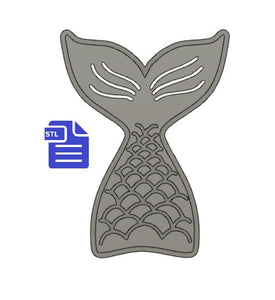 Mermaid Tail STL File - for 3D printing - FILE ONLY - deep design ideal to make molds for soap and bath bomb making