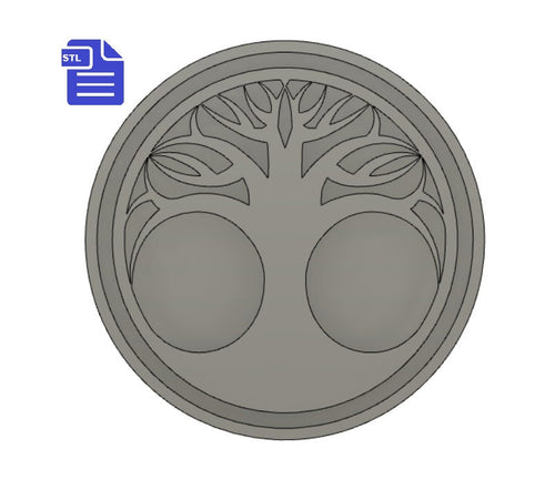 Tree of Life STL File - for 3D printing - FILE ONLY - comes with a tray for silicone mold making - diy freshies mold