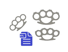 Load image into Gallery viewer, Knuckle Dusters STL File - for 3D printing - FILE ONLY