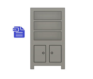 Bookcase STL File - for 3D printing - FILE ONLY