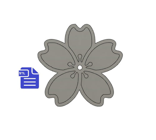 Cherry Blossom STL File - for 3D printing - FILE ONLY