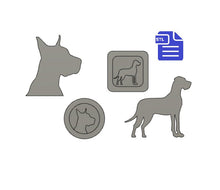 Load image into Gallery viewer, Great Dane STL File - for 3D printing - FILE ONLY