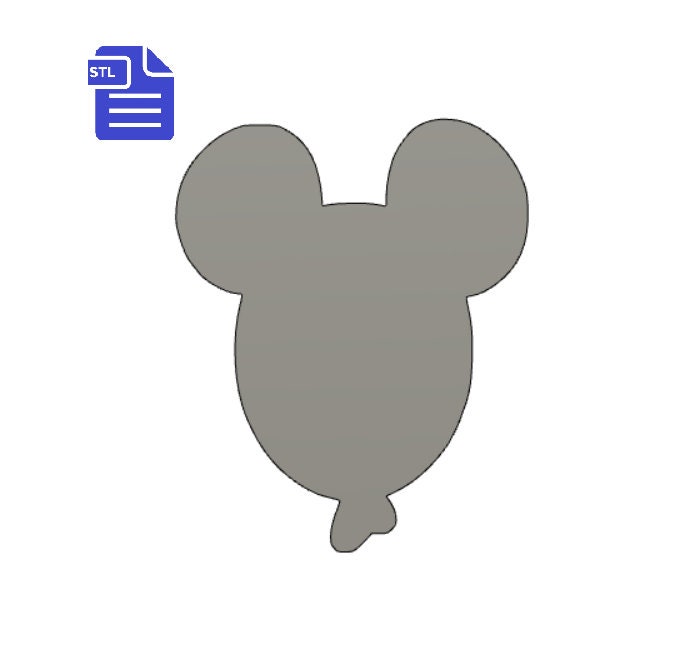 Mouse Balloon STL File - for 3D printing - FILE ONLY