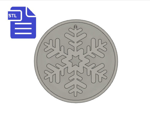 Snowflake STL File - for 3D printing - FILE ONLY - includes tray to make your own silicone molds - diy freshies mold