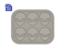 Load image into Gallery viewer, Alien STL File - for 3D printing - FILE ONLY - with tray to make your own silicone molds - diy freshies mold