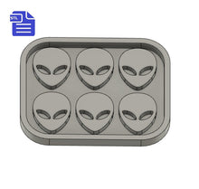 Load image into Gallery viewer, Alien STL File - for 3D printing - FILE ONLY - with tray to make your own silicone molds - diy freshies mold