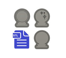 Load image into Gallery viewer, Snow globe STL File - for 3D printing - FILE ONLY - with tray ready for silicone mold making - diy freshies mold