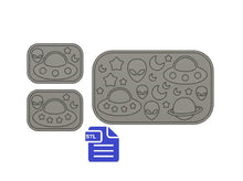 Load image into Gallery viewer, UFOs palette STL File - for 3D printing - FILE ONLY - with tray included ready to make your own silicone molds - diy freshies mold