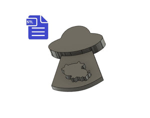 ufo abducting cow STL File - for 3D printing - FILE ONLY