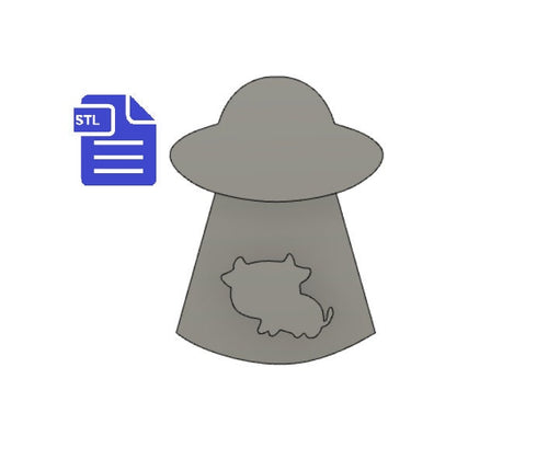 ufo abducting cow STL File - for 3D printing - FILE ONLY