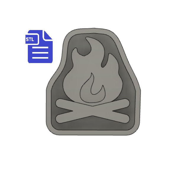 Bonfire STL File - for 3D printing - FILE ONLY - with tray included ready to make your own silicone molds - diy freshies mold