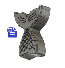 Load image into Gallery viewer, Mermaid Tail STL File - for 3D printing - FILE ONLY - deep design ideal to make molds for soap and bath bomb making