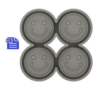Load image into Gallery viewer, Smiley Face STL File - for 3D printing - FILE ONLY - tray included for silicone mold making - diy freshies mold