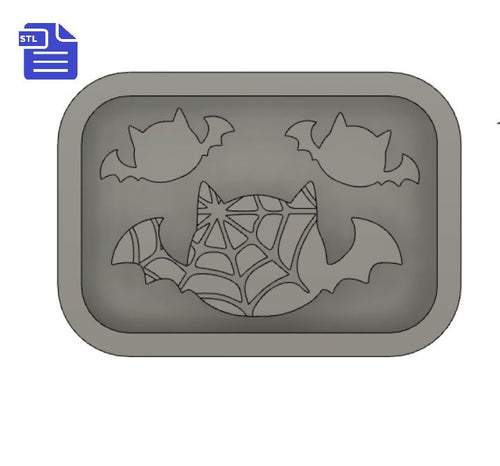 Bat STL File - for 3D printing - FILE ONLY - includes tray to make your own silicone mold - diy freshies mold