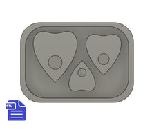 Load image into Gallery viewer, Planchette STL File - for 3D printing - FILE ONLY - with tray to make your own silicone mold - diy freshies mold