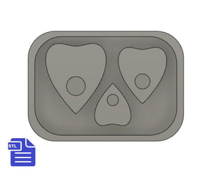Planchette STL File - for 3D printing - FILE ONLY - with tray to make your own silicone mold - diy freshies mold