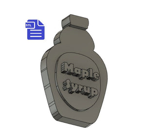 Maple Syrup Bottle STL File - for 3D printing - FILE ONLY
