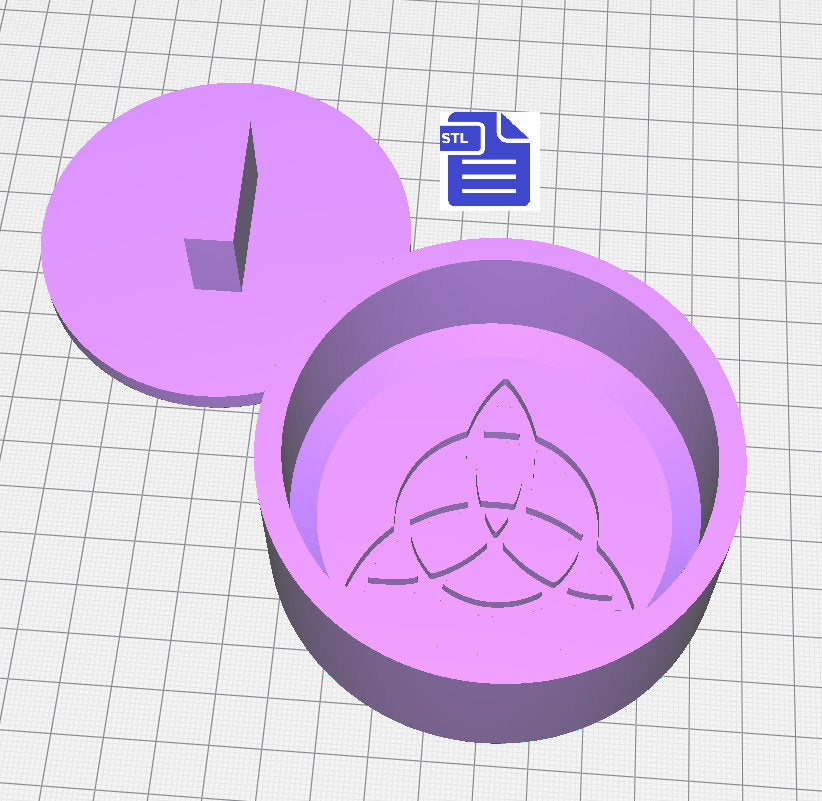 Trinity Knot Bath Bomb Press STL File - for 3D printing - FILE ONLY - print your own molds for bath bomb making Shower Steamer