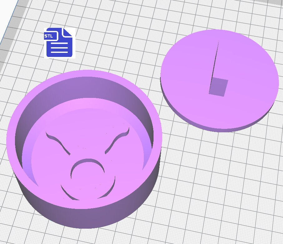 Taurus Bath Bomb Press STL File - for 3D printing - FILE ONLY - print your own mold for bath bombs Shower Steamer