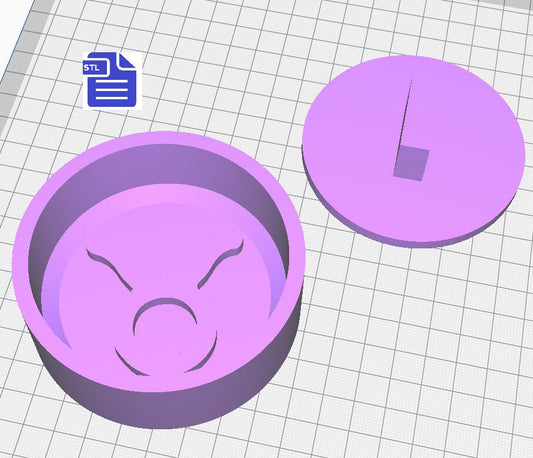 Taurus Bath Bomb Press STL File - for 3D printing - FILE ONLY - print your own mold for bath bombs Shower Steamer