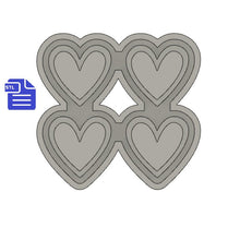 Load image into Gallery viewer, Hearts STL File - for 3D printing - FILE ONLY - with tray to make your own silicone molds - diy freshies mold