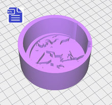 Load image into Gallery viewer, Flying Witch Bath Bomb Mold STL File - for 3D printing - FILE ONLY - Halloween Bath Bomb Press Shower Steamer