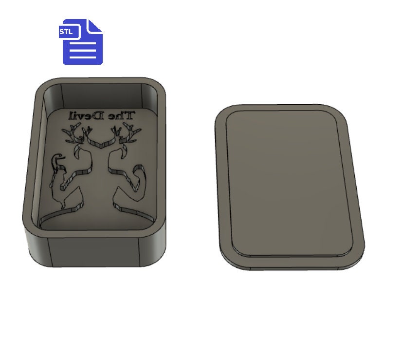 The Devil Tarot Card Bath Bomb Mold - STL File - for 3D printing - FILE ONLY - Bath Bomb Press Shower Steamer