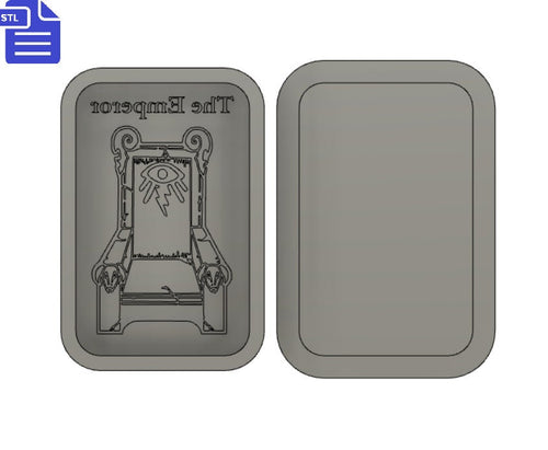 The Emperor Tarot Card Bath Bomb Mold STL File - for 3D printing - FILE ONLY - Tarot Bath Bomb Press Shower Steamer