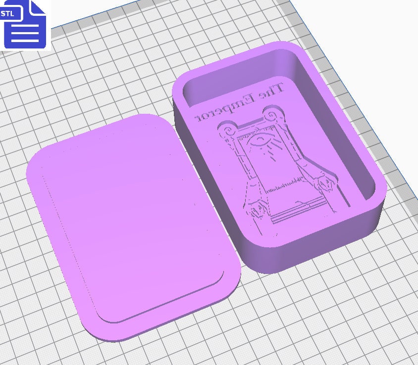 The Emperor Tarot Card Bath Bomb Mold STL File - for 3D printing - FILE ONLY - Tarot Bath Bomb Press Shower Steamer