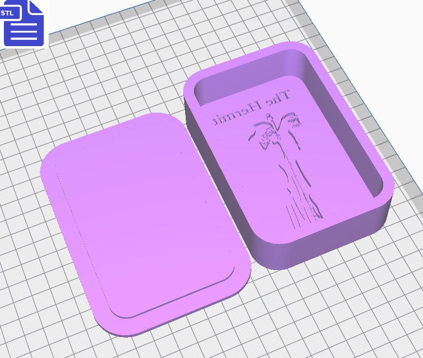 The Hermit Tarot Card Bath Bomb Mold STL File - for 3D printing - FILE ONLY - Tarot Bath Bomb Press Shower Steamer