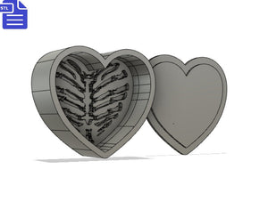 Heart Rib Cage Bath Bomb Mold STL File - for 3D printing - FILE ONLY - Ribcage Bath Bomb Press Shower Steamer