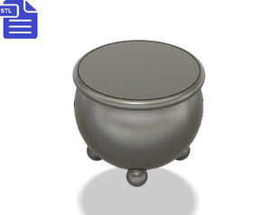 3D Cauldron STL File - for 3D printing - FILE ONLY