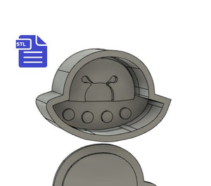 Alien ufo Bath Bomb Mold STL File - for 3D printing - FILE ONLY - Bath Bomb Press Mould Shower Steamer