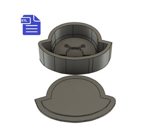 Alien ufo Bath Bomb Mold STL File - for 3D printing - FILE ONLY - Bath Bomb Press Mould Shower Steamer