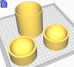 Sphere Bath Bomb Mold STL File - for 3D printing - FILE ONLY - Circle Bath Bomb Press Mould Shower Steamer