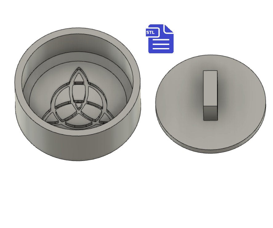 Trinity Knot Bath Bomb Press STL File - for 3D printing - FILE ONLY - print your own molds for bath bomb making Shower Steamer