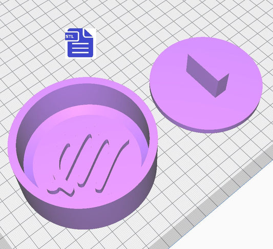 Virgo Bath Bomb Press STL File - for 3D printing - FILE ONLY - print your own molds for bath bombs - Zodiac Symbol Shower Steamer