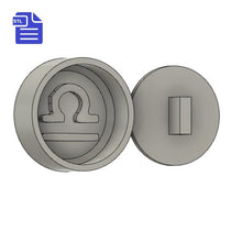Load image into Gallery viewer, Libra Bath Bomb Press STL File - for 3D printing - FILE ONLY - print your own molds for bath bombs - Zodiac Symbols - Libra Bath Bomb Mold