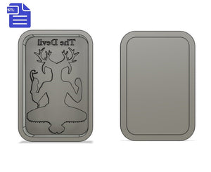 The Devil Tarot Card Bath Bomb Mold - STL File - for 3D printing - FILE ONLY - Bath Bomb Press Shower Steamer